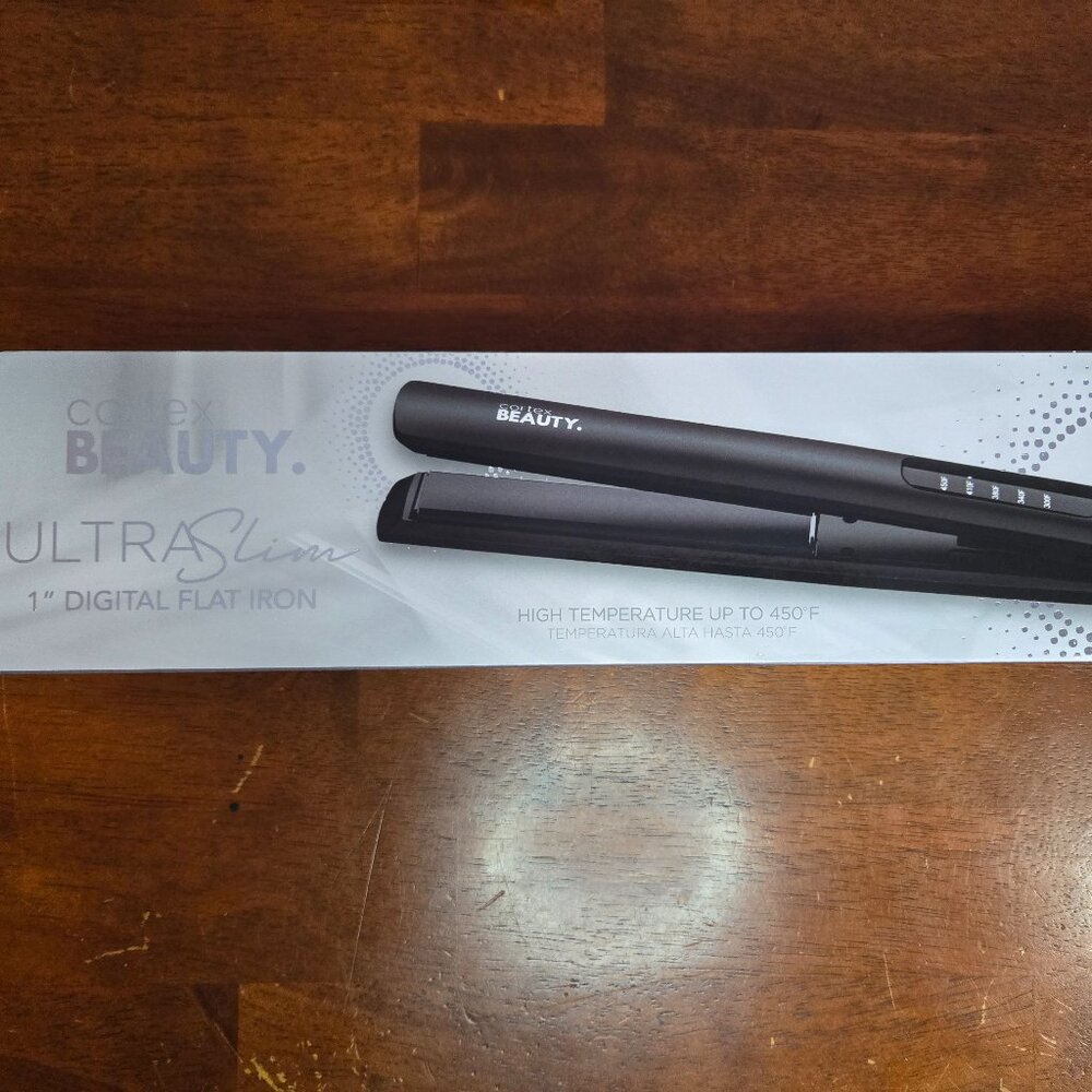 Cortex Beauty Ultra Slim 1" Digital Flat Iron Black